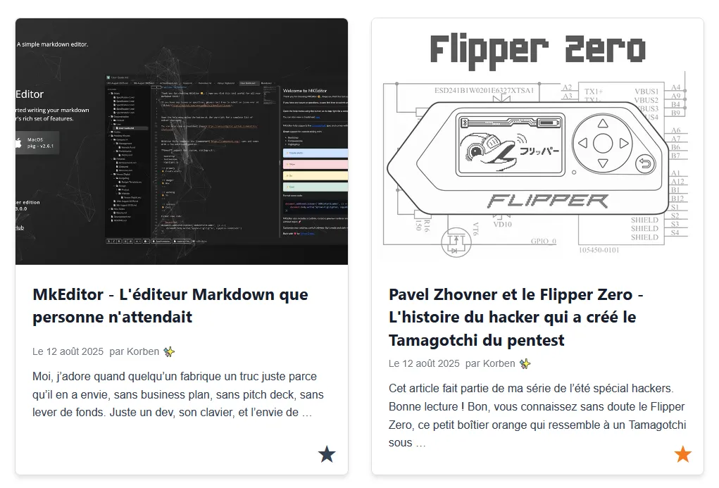 KorbenFav - Liste des favoris